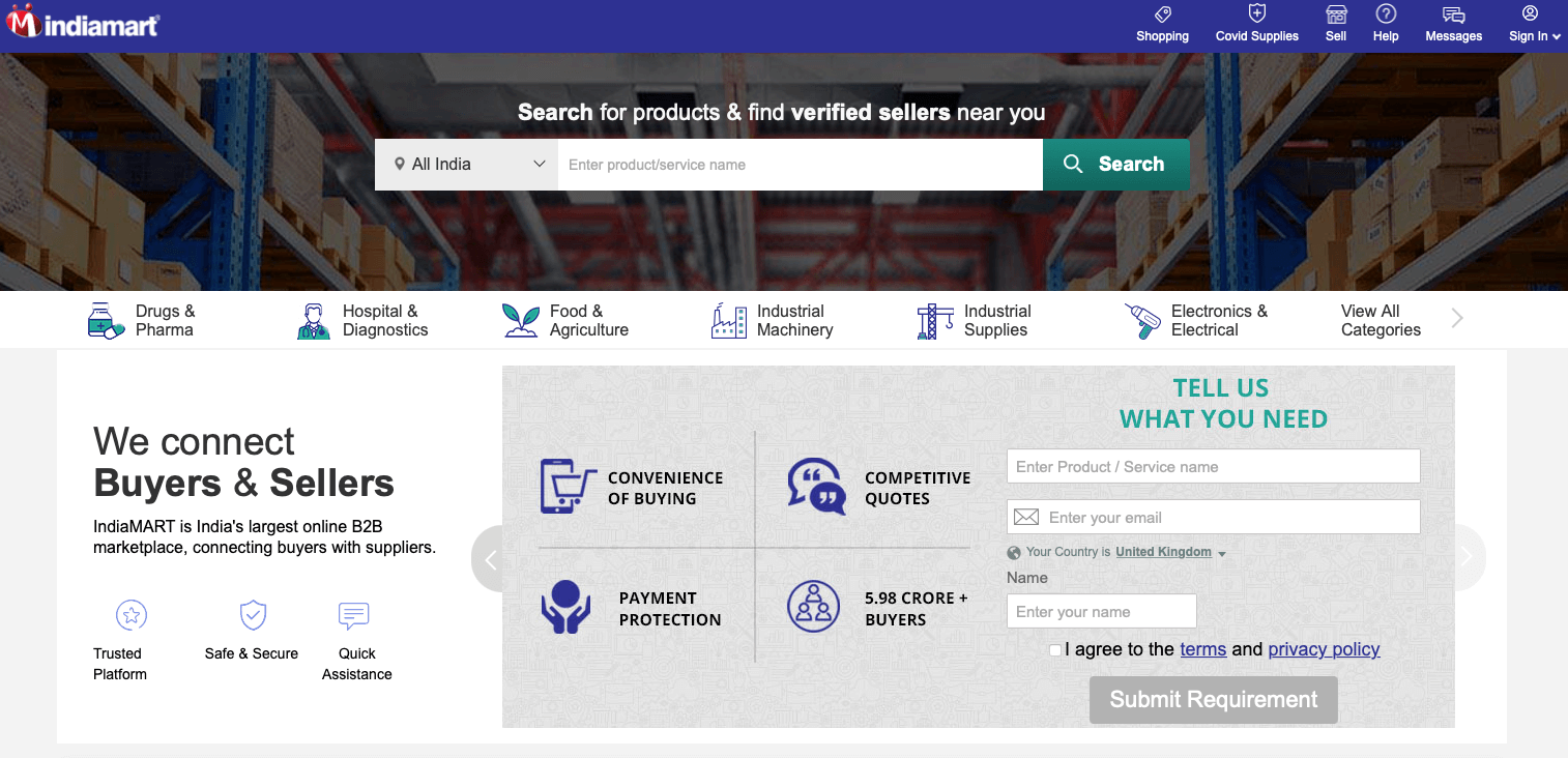 indiamart come alternativa ad alibaba