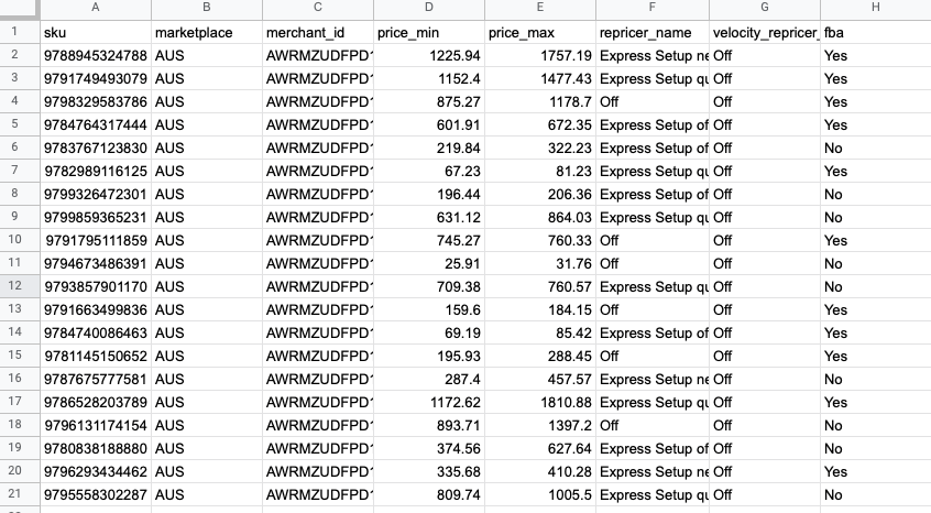 removing fields on csv file