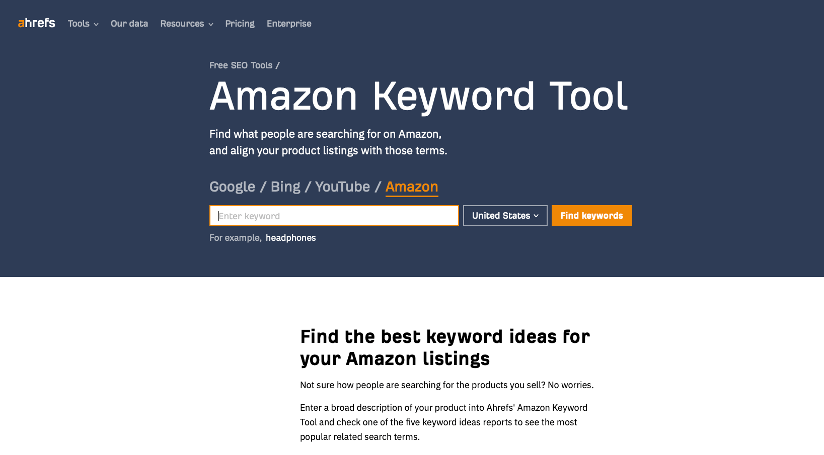 ahrefs amazon keyword tool