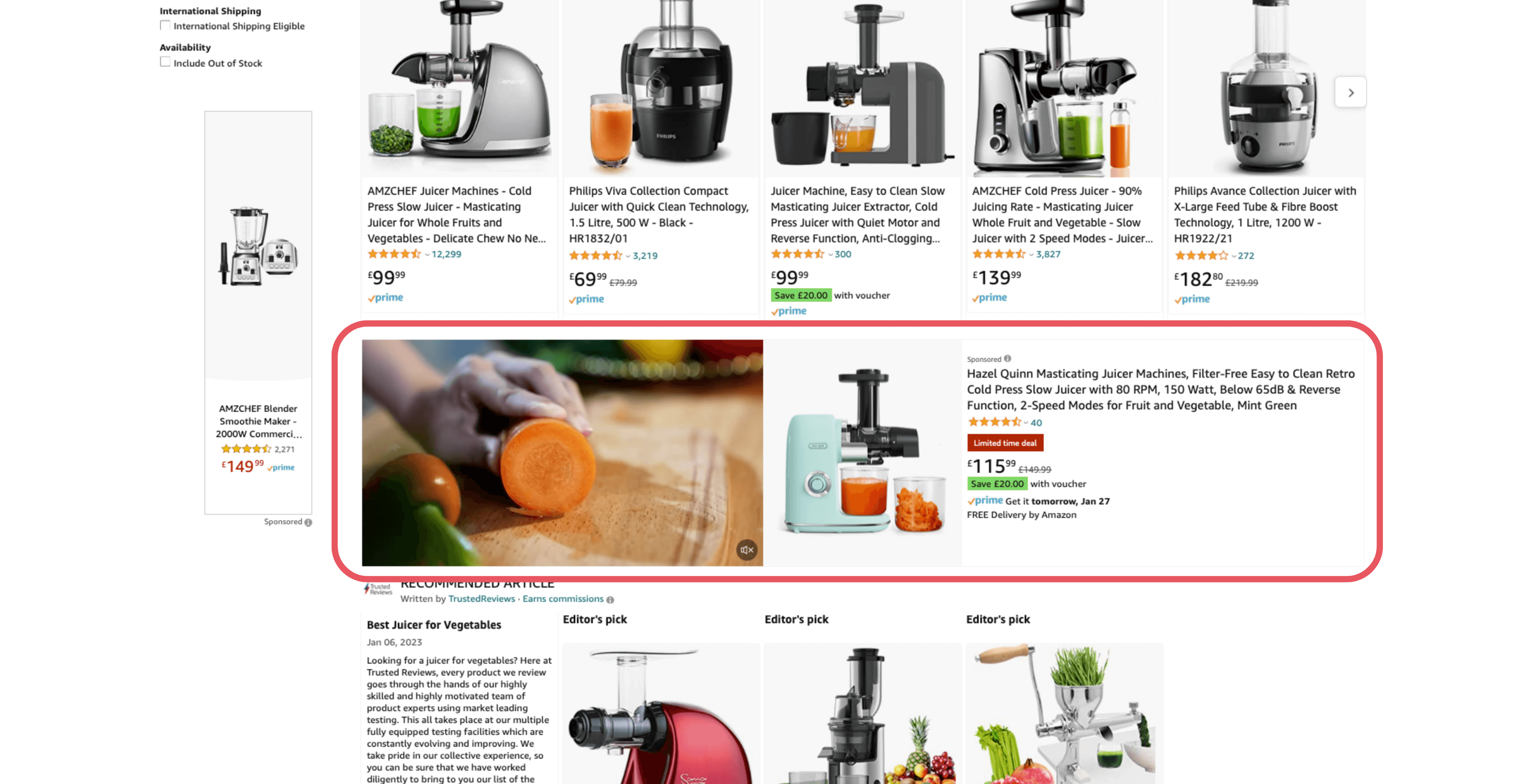 amazon video ad for juicer