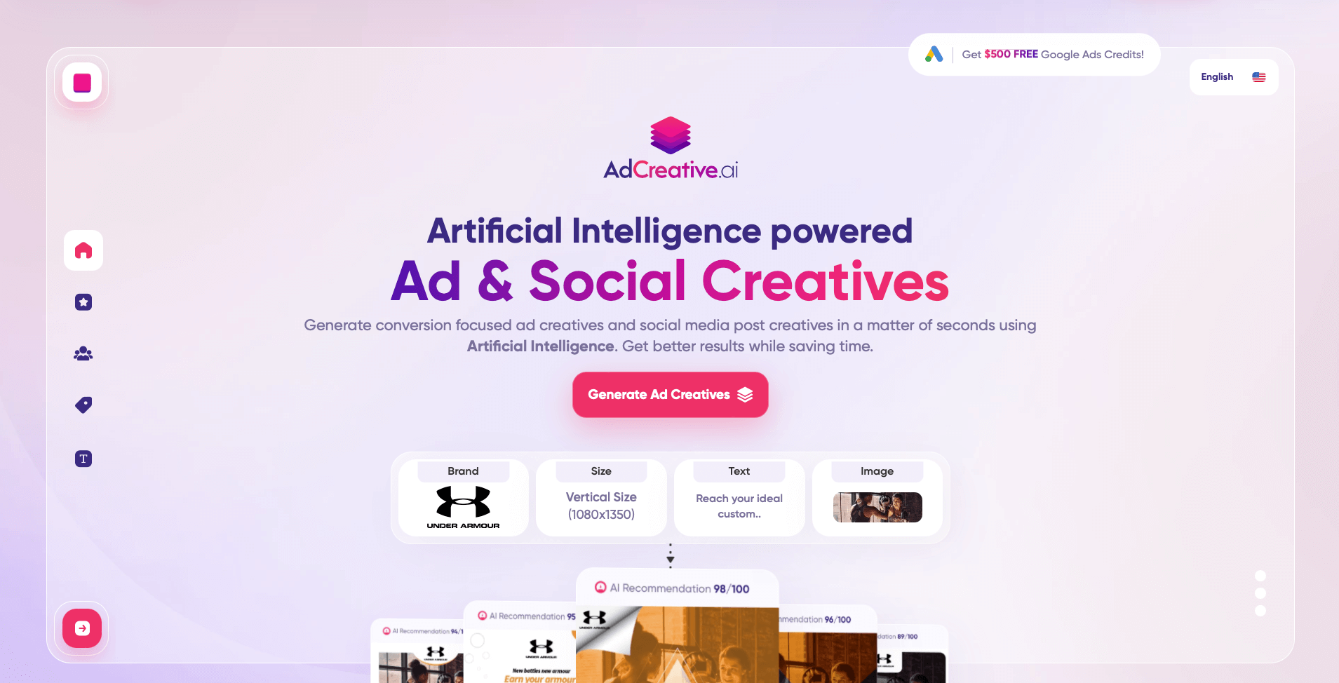 Strumento creativo pubblicitario AI Adcreative