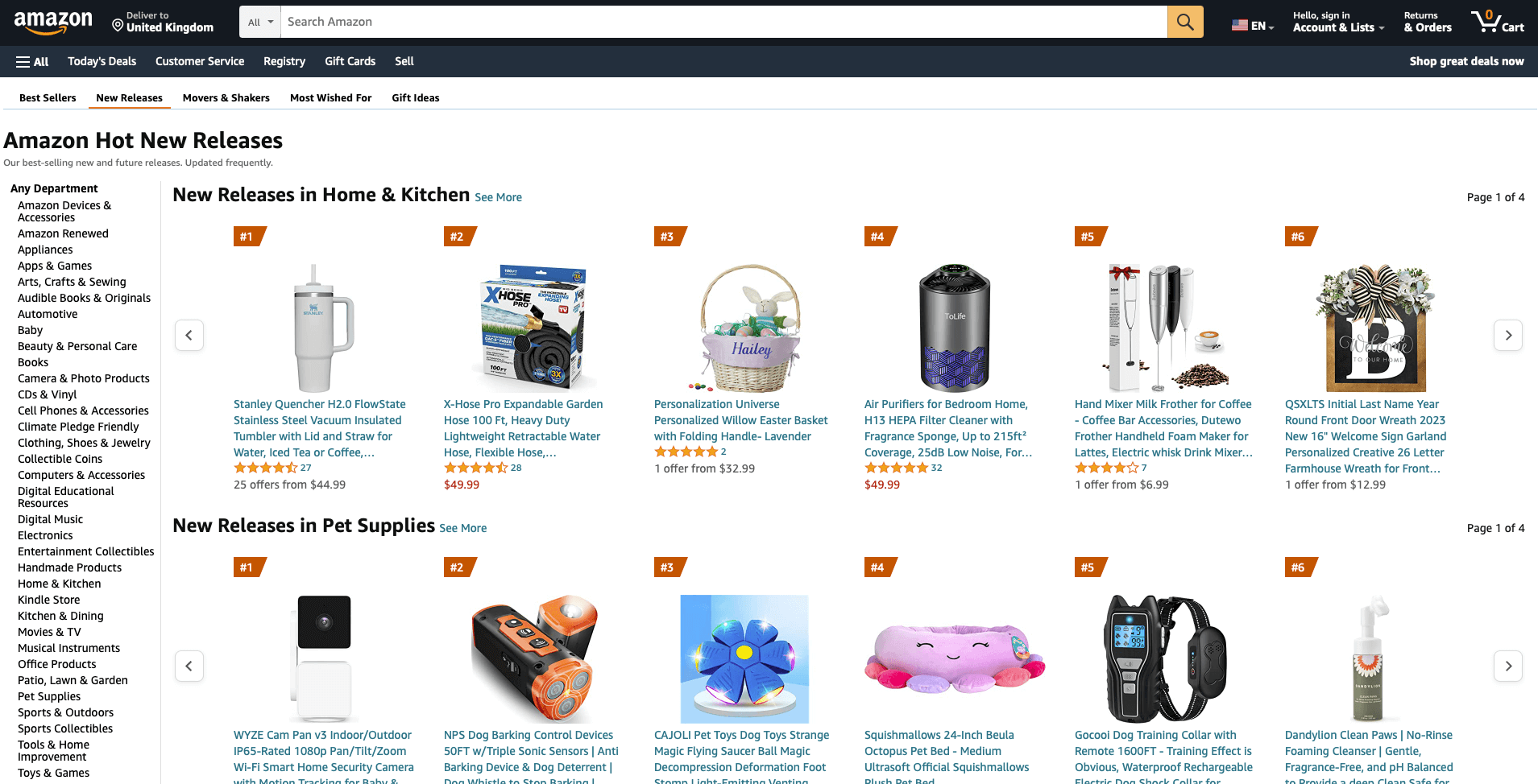 Amazon's new releases