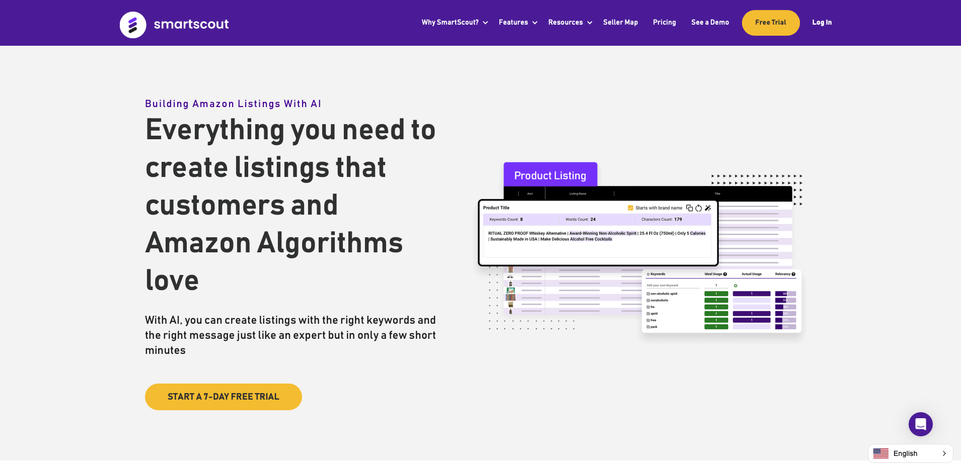 Smartscout AI product listing tool