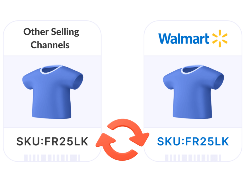 match skus on walmart and other selling channels