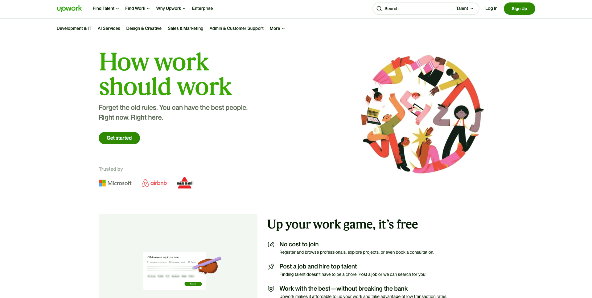 use upwork for outsourcing