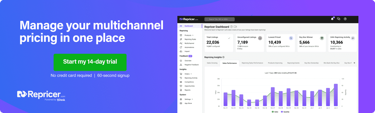 repricer start trial multichannel cta