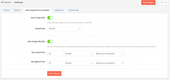 Amazon Auto Assign Rule & Min Max